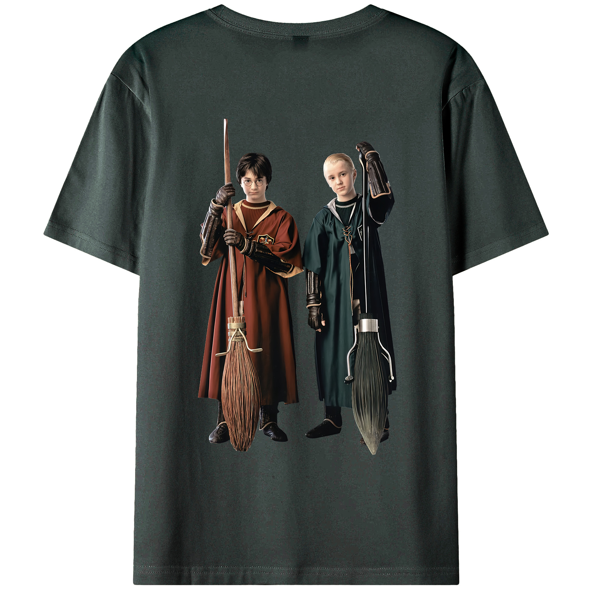 （画像用） Harry Potter ハリー・ポッターシリーズ 綿100％ メンズ半袖Tシャツ（バックプリント） 通気性